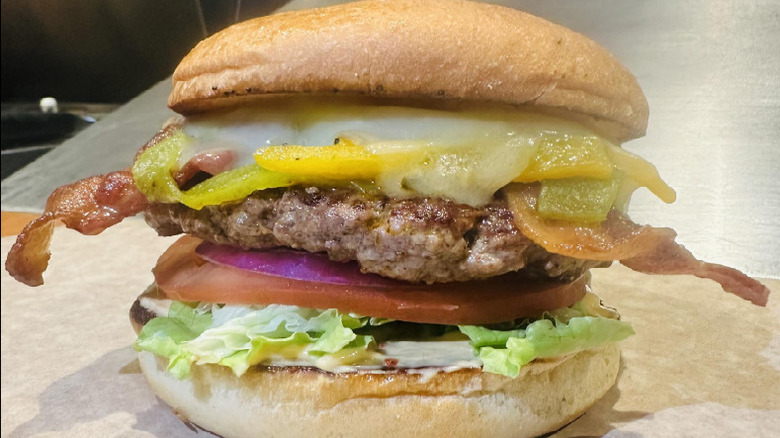 A burger from The Burger Dive