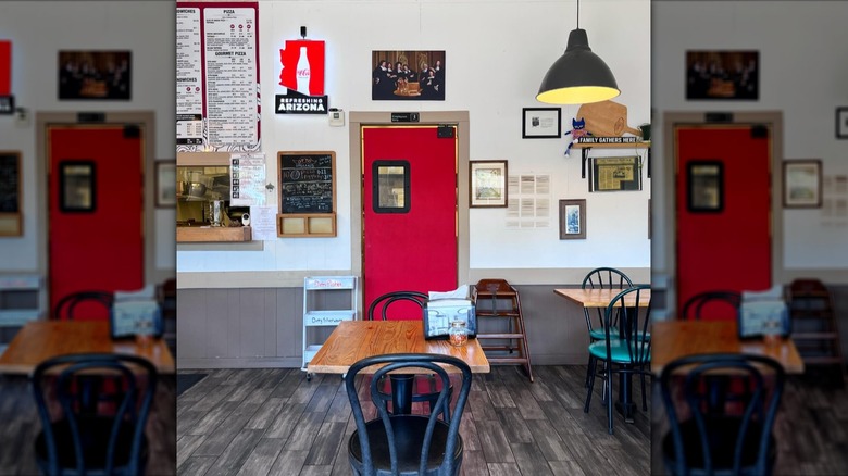 The interior of Otto Pizza