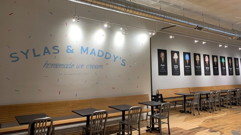 Interior of Sylas and Maddy's Homemade Ice Cream