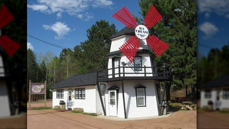 Exterior of The Windmill Ice Cream Shop