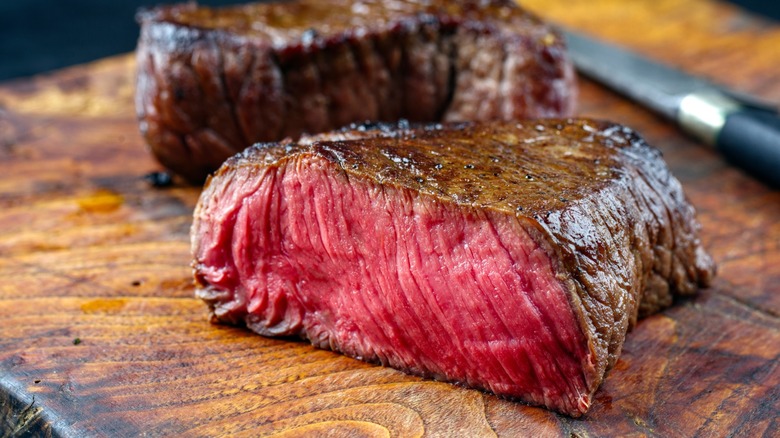 Thick cut of steak