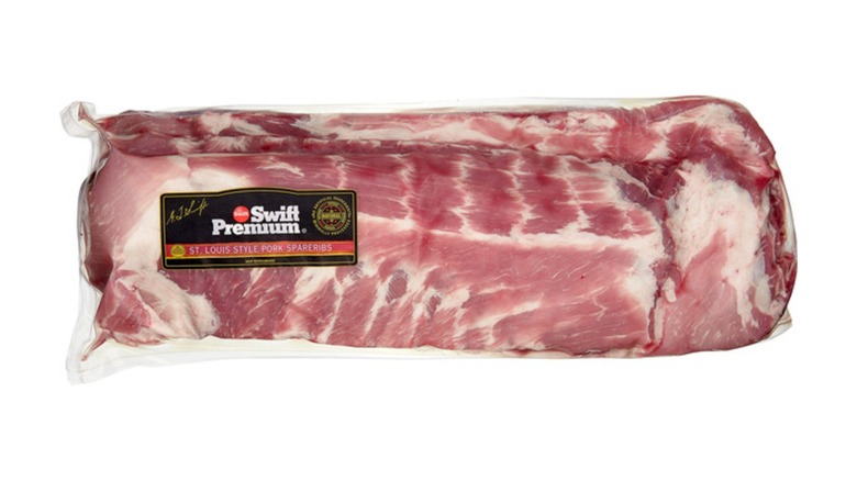 Kirkland Signature Premium Pork St. Louis Spare Ribs.