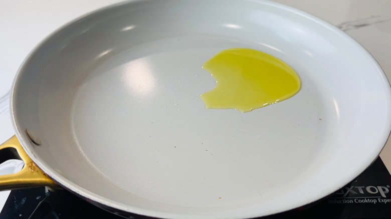 Oil in pan