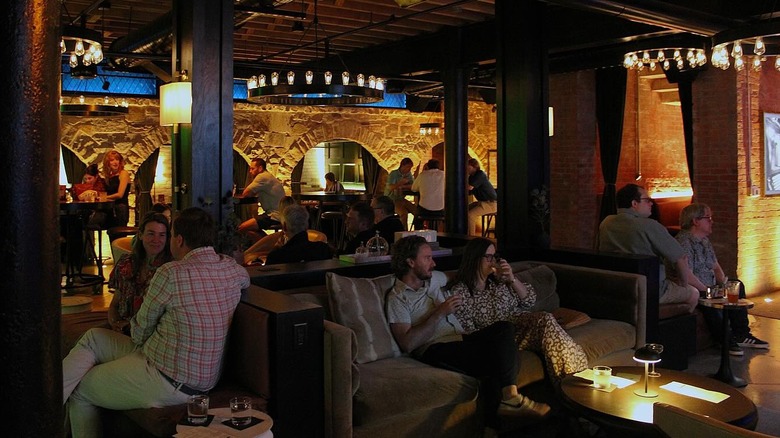 Seating area inside Pogo Cocktail Bar