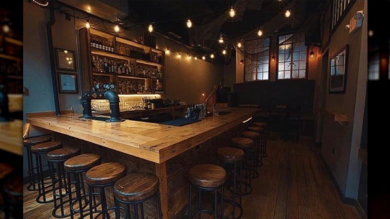 Bar area inside The Broken Dram