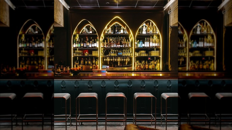 Bar area inside Hidden Bar at Noelle