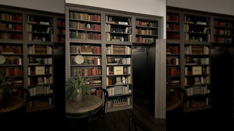 Bookcase entrance into Hide and Seek