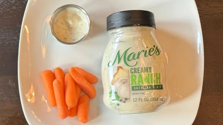 Marie's creamy ranch dressing with carrots