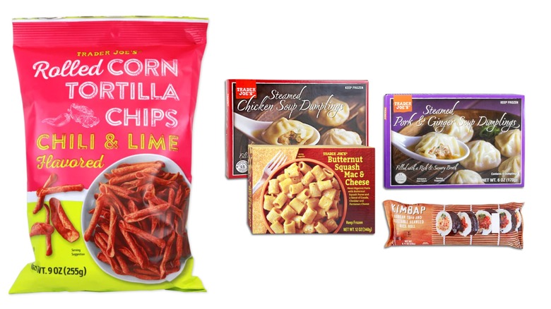 Trader Joe's top 5 customer favorite products on a white background.
