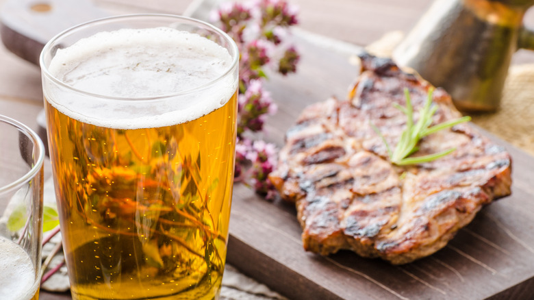 light beer with pork chop