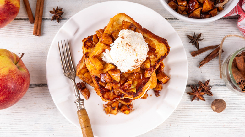 Ice cream on French toast