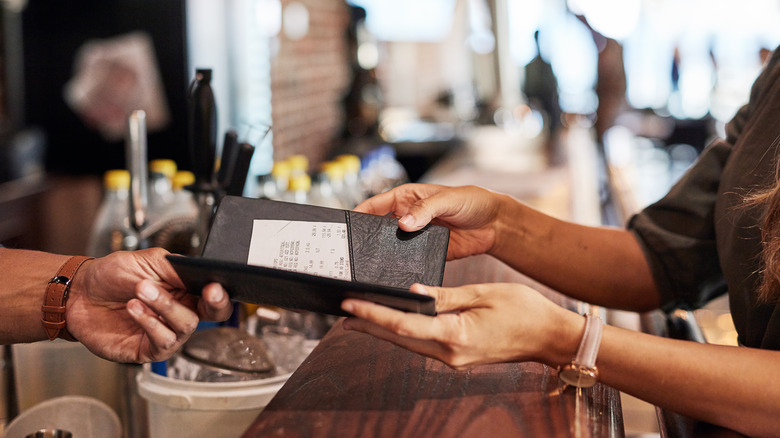 The restaurant check