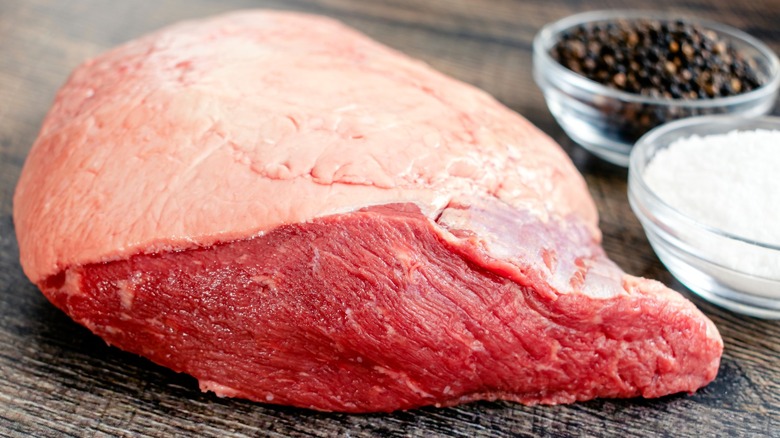 Raw whole beef rump