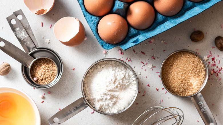baking ingredients on counter