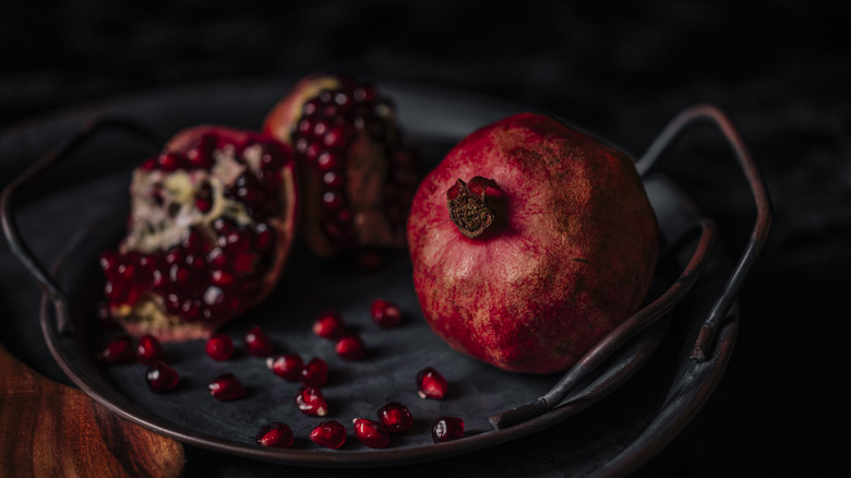 Pomegranate with seeds