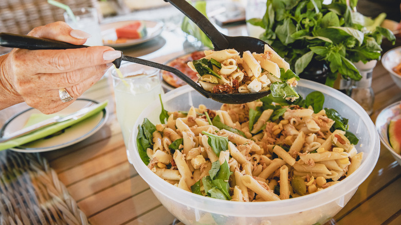 Bowl of pasta salad