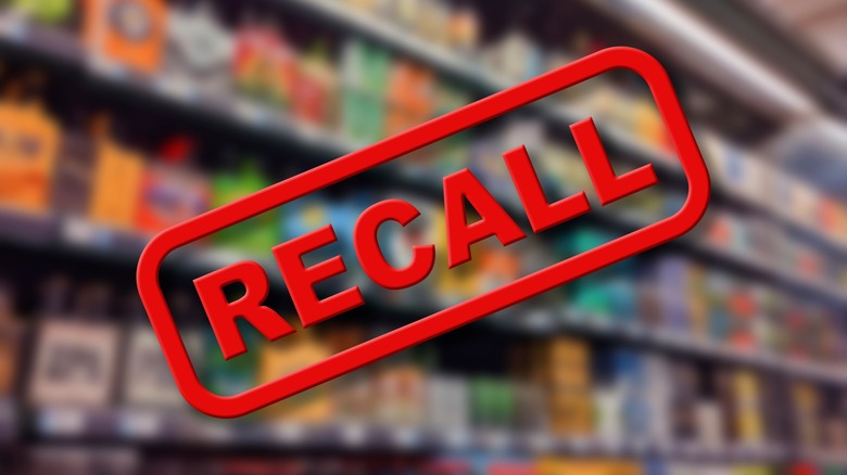Recall label across store shelves