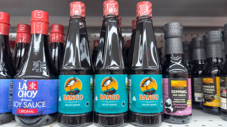 Kecap manis on a supermarket shelf