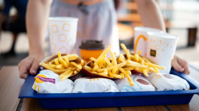 McDonald's meal on tray