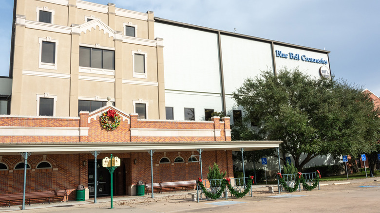 Outside building of the Blue Bell ice cream factory in Texas