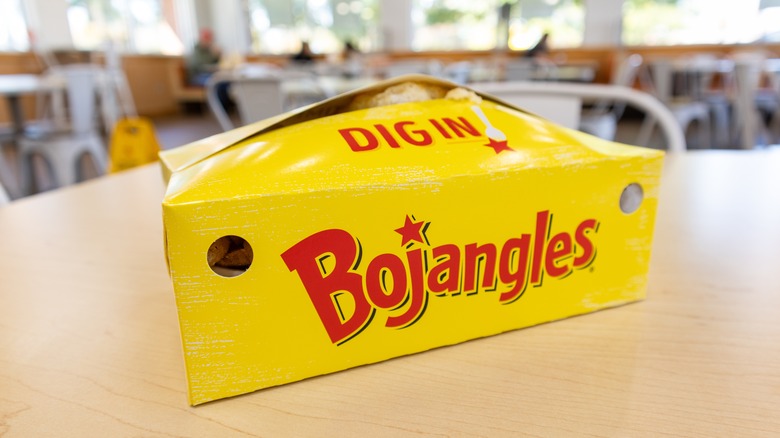Bojangles box on table in restaurant