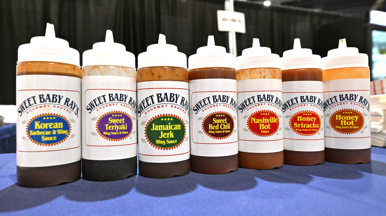 Bottles of Sweet Baby Ray's BBQ Sauce