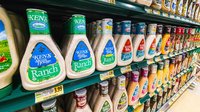 Ken's dressing on a grocery store shelf