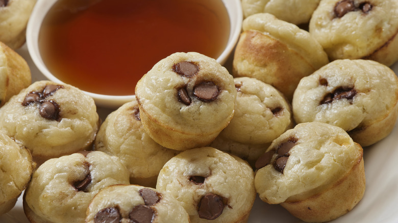 Chocolate chip pancake muffins