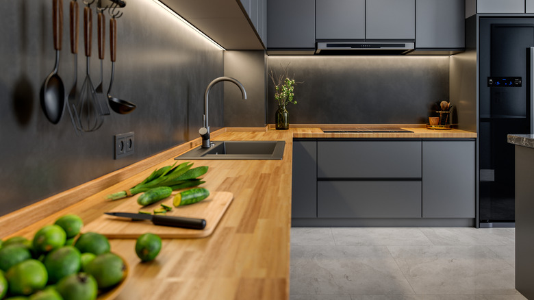 Wooden kitchen countertops