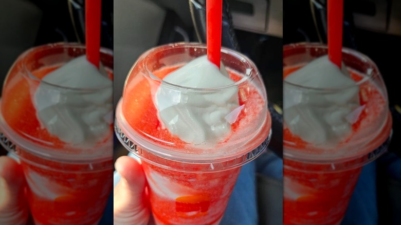 burger king frozen slushy with ice cream