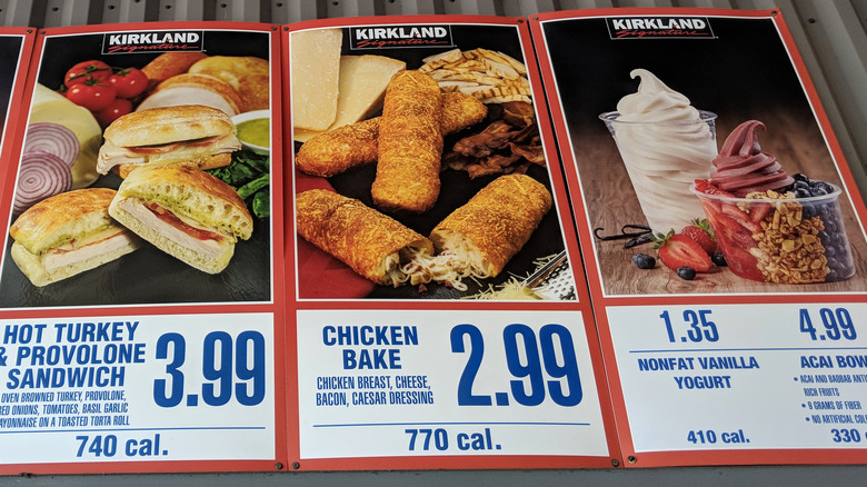Costco food court menu