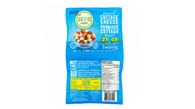M-C Dairy Pressed Cottage Cheese.