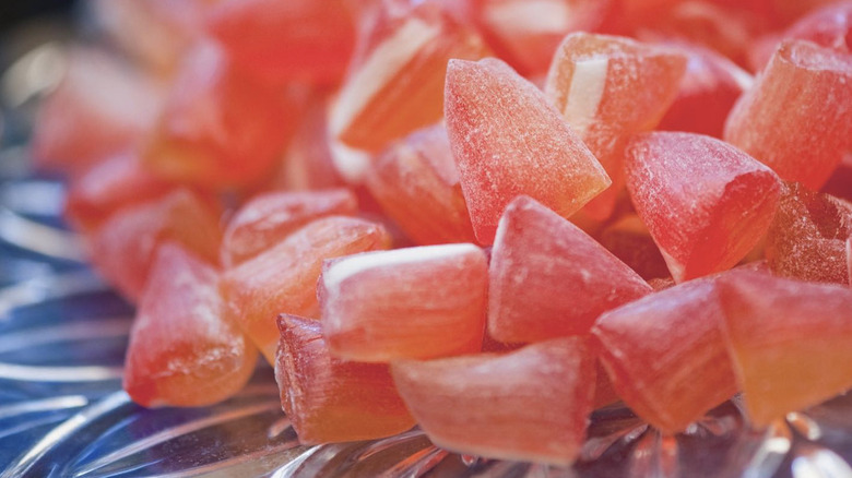 A closeup photo of Butterfields Peach Buds