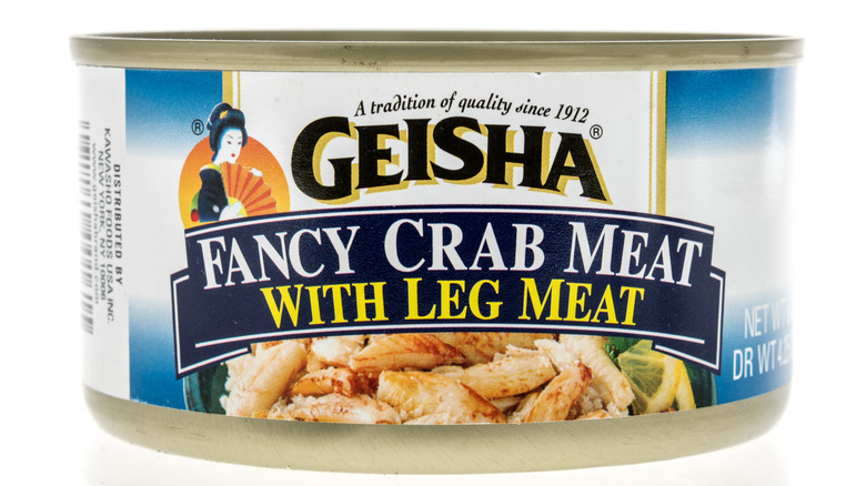 Can of Geisha fancy crab meat