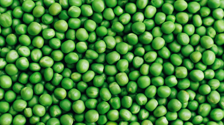 Close-up of a pile of peas