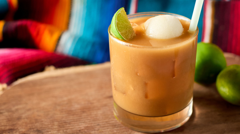 traditional Mexican corn cocktail