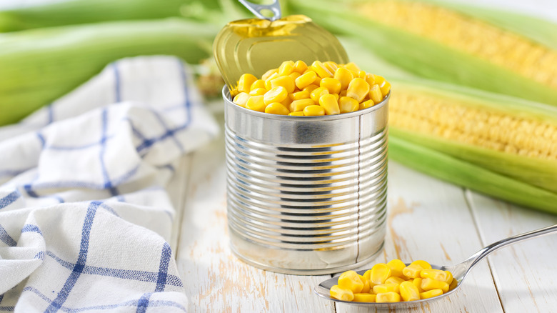 pictured sweet canned corn