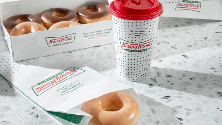 Krispy kreme donuts and coffee