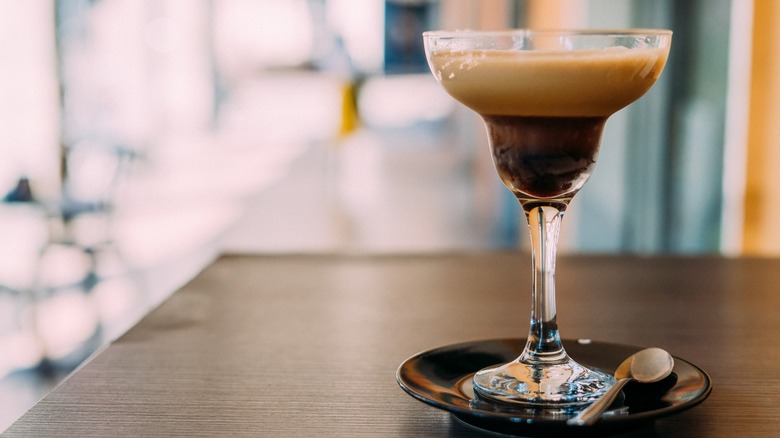 Italian shakerato on display