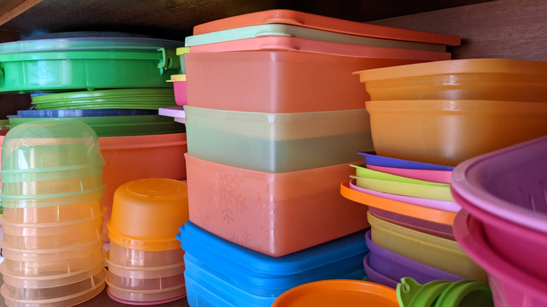 Colorful food storage containers