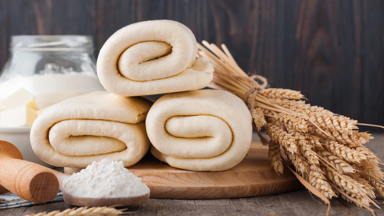 Folded pastry puff dough