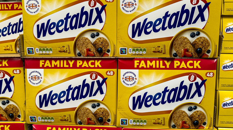family packs of weetabix on the shelf