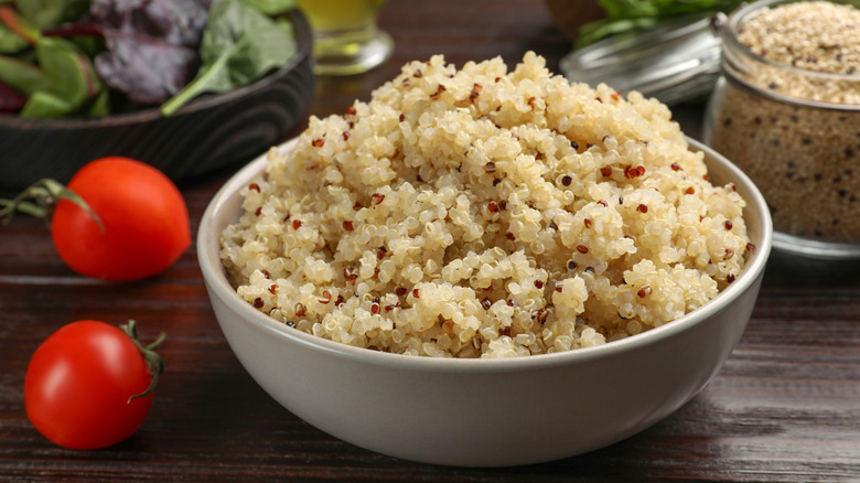 quinoa in a bowl on tabletop