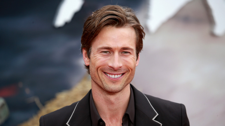 Glen Powell at the premiere of the 