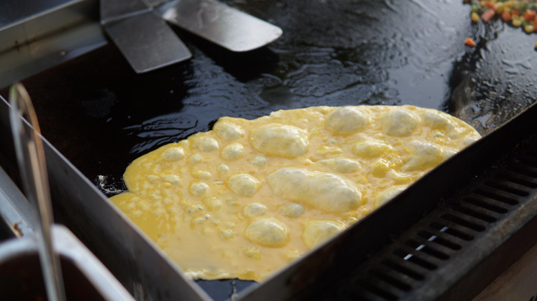 Eggs on a griddle