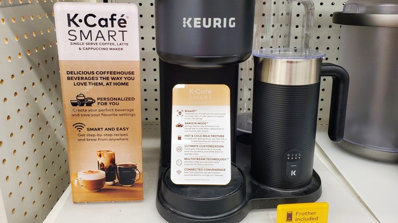 A display model Keurig K Cafe single-serve coffee maker