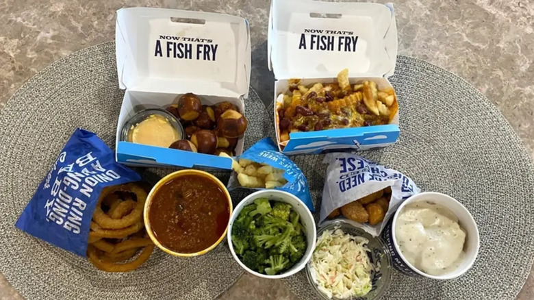 Nine of Culver's side items arranged