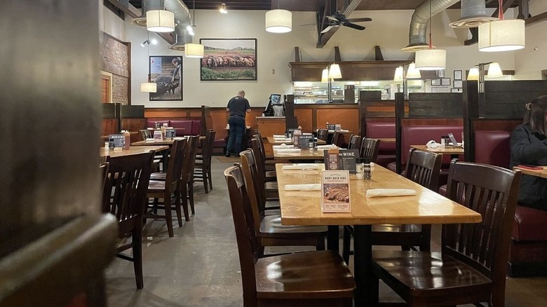 Interior of a Jim 'N Nick's restaurant