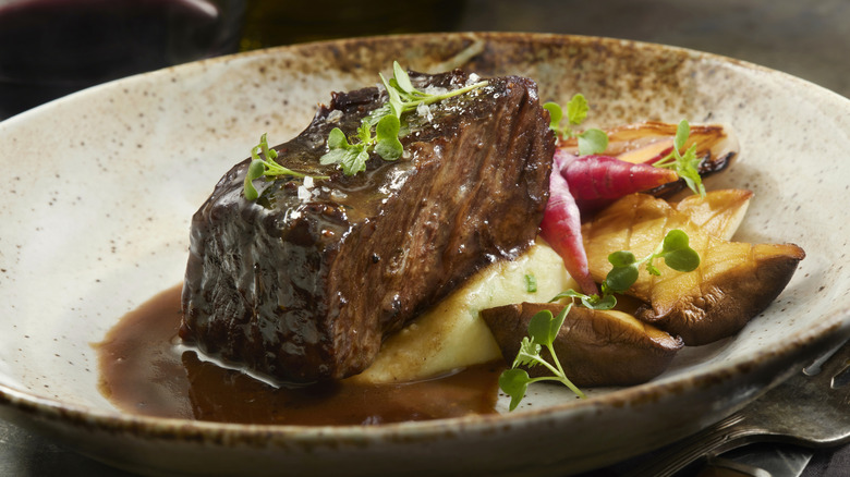 Braised short rib with potatoes
