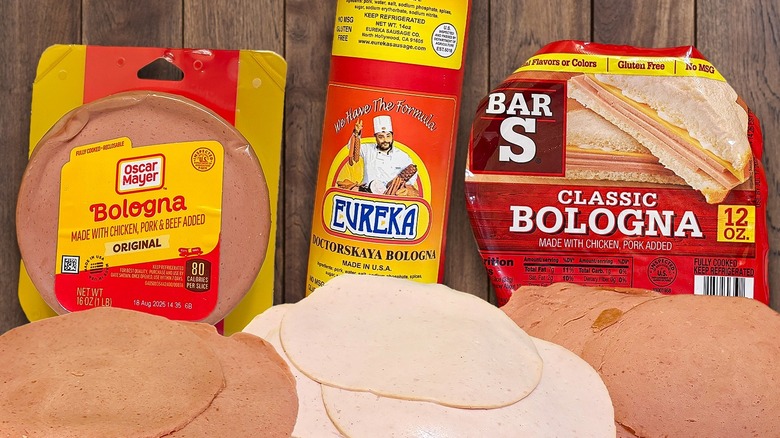 Three bologna brands grouped together
